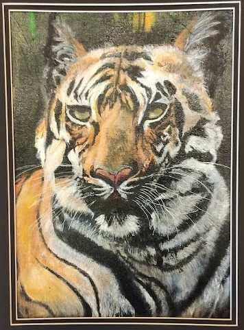 Marian, You looking at me, acrylic.